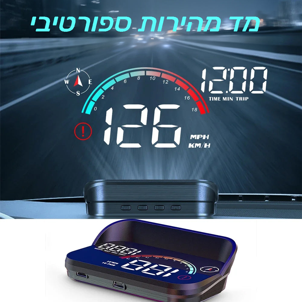 מד מהירות משתקף לשמשה
