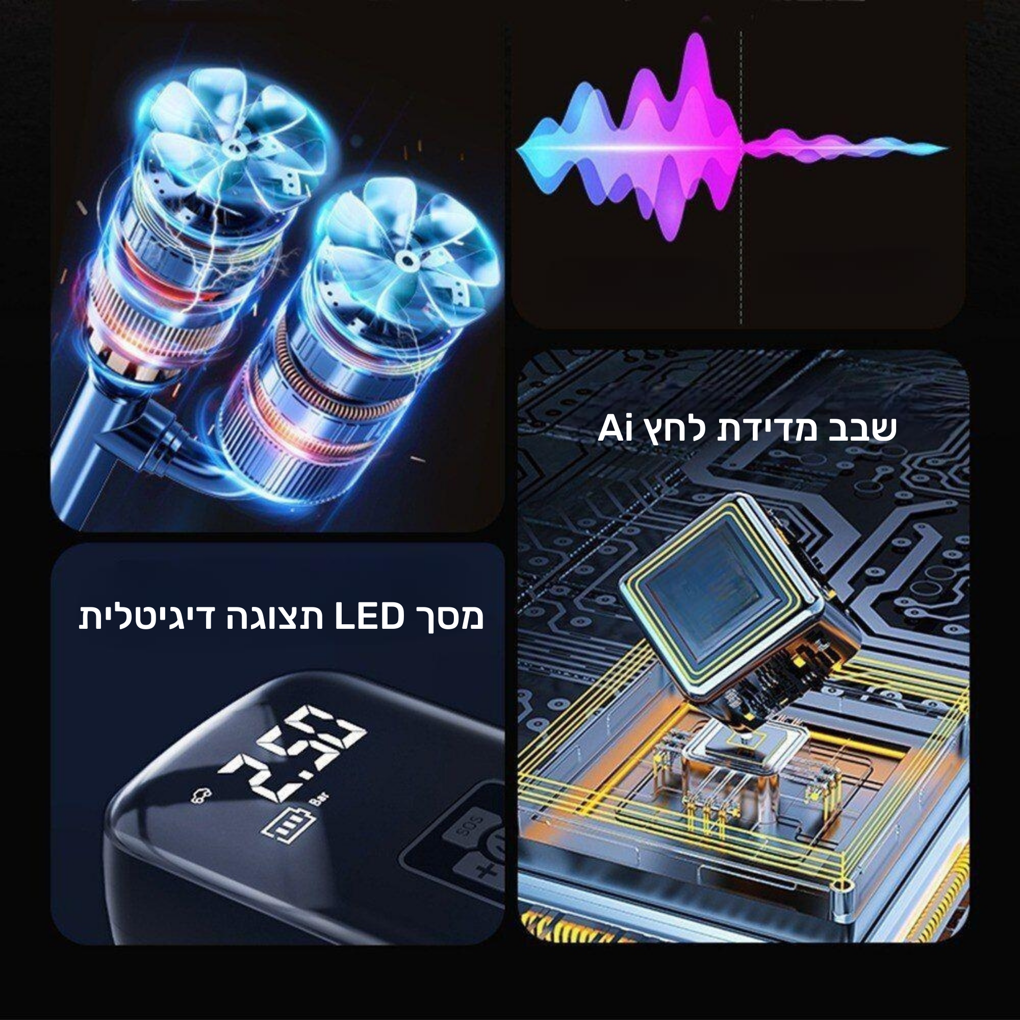 משאבה ניידת - לניפוח הגלגלים